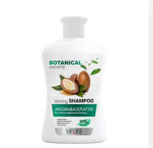 Picture of VIPLIFE Botanical Extracts Argan&Kerantin Strong Shampoo Arqan və keratin ekstraktı ilə şampun 225 ml
