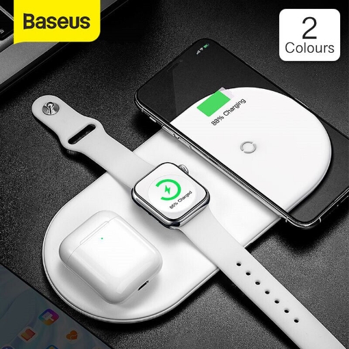 Orjinal Baseus 3in1Qi wireless Fast caharging Şarj Aləti şəkil