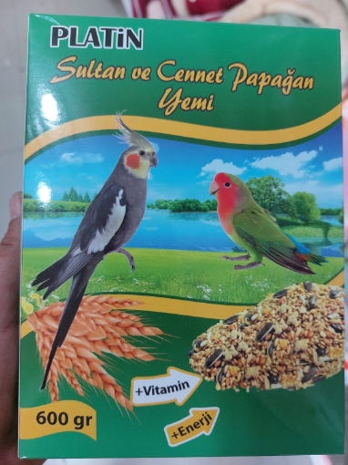 Platin.Sultan ve cennet papağanı yemi resmi